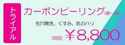 神奈川、横浜でカーボンピーリング、毛穴治療