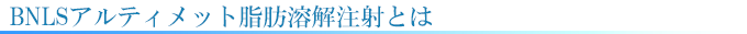 BNLSアルティメット脂肪溶解注射とは